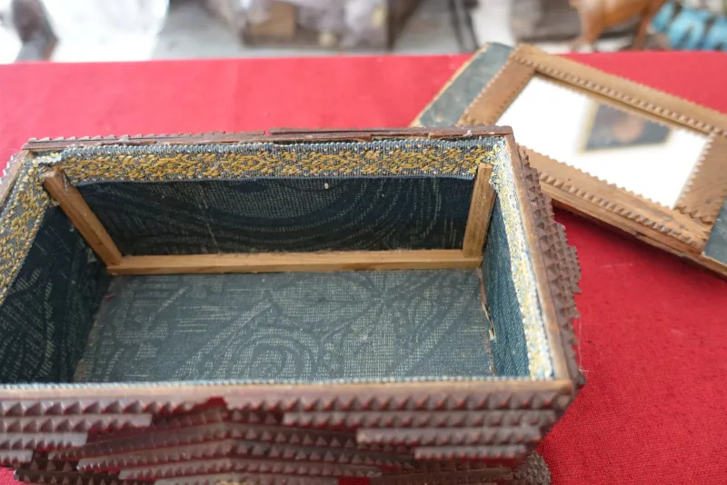 Pamono Tramp Art Wedding Jewelry Box> Trunks Crates & Baskets