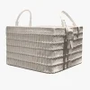 Sale Pamono Trancoso Indochina Croco Woven Leather Basket by Elisa Atheniense Home