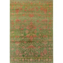 Pamono Transitional Style Silk Rug with Floral Pattern from R&K Principal Jahanshah Nazmiyal><noscript><img width=