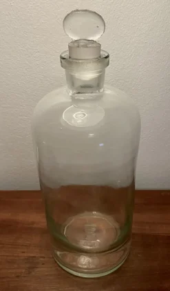 Pamono Transparent Pharmacy Bottle, 1950s> Bottles, Carafes & Jugs