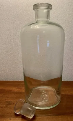 Pamono Transparent Pharmacy Bottle, 1950s><noscript><img width=