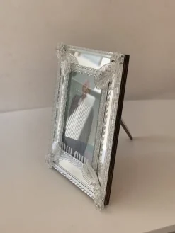 Outlet Pamono Transparent Photo Frame Mirror in Murano Glass by Simoeng