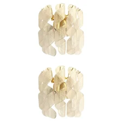 Sale Pamono Transparent Ricci Murano Glass Gold 24k Wall Sconces by Simoeng, Set of 2