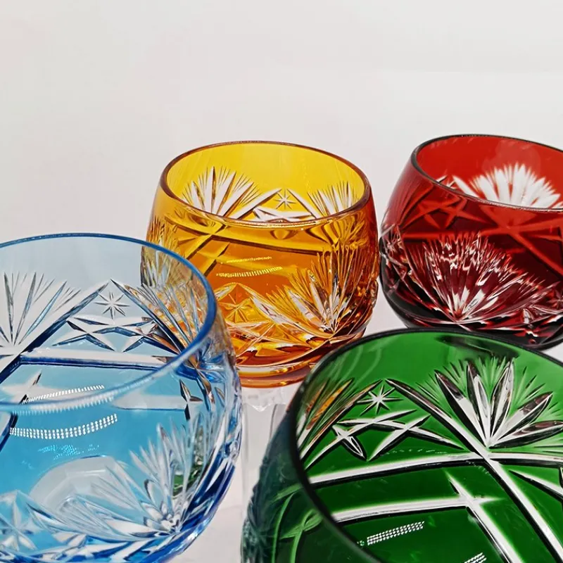 Pamono Traube Cordial Wine Glasses in Cut Crystal from Nachtmann, Germany, 1960s, Set of 6> Glassware