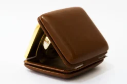 Pamono Travel Leather Alarm Clock from Junghans, 1960s><noscript><img width=