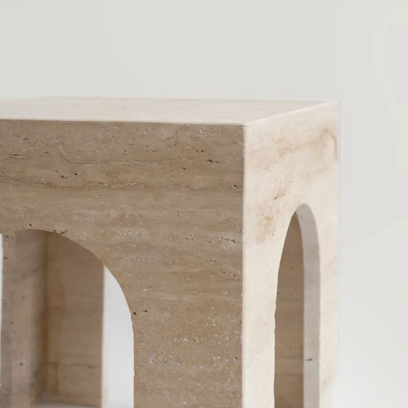 Pamono Travertine Arch Side Table from Kiwano Concept> Tables