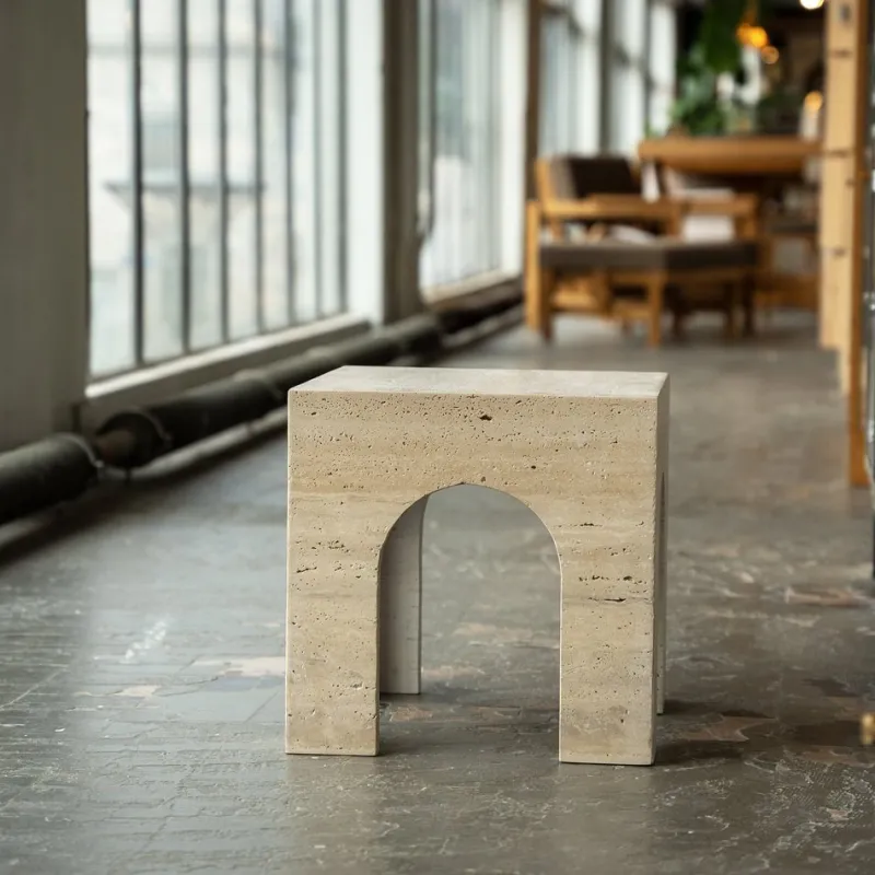 Pamono Travertine Arch Side Table from Kiwano Concept> Tables