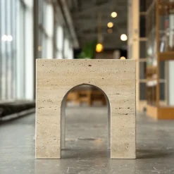 Pamono Travertine Arch Side Table from Kiwano Concept><noscript><img width=