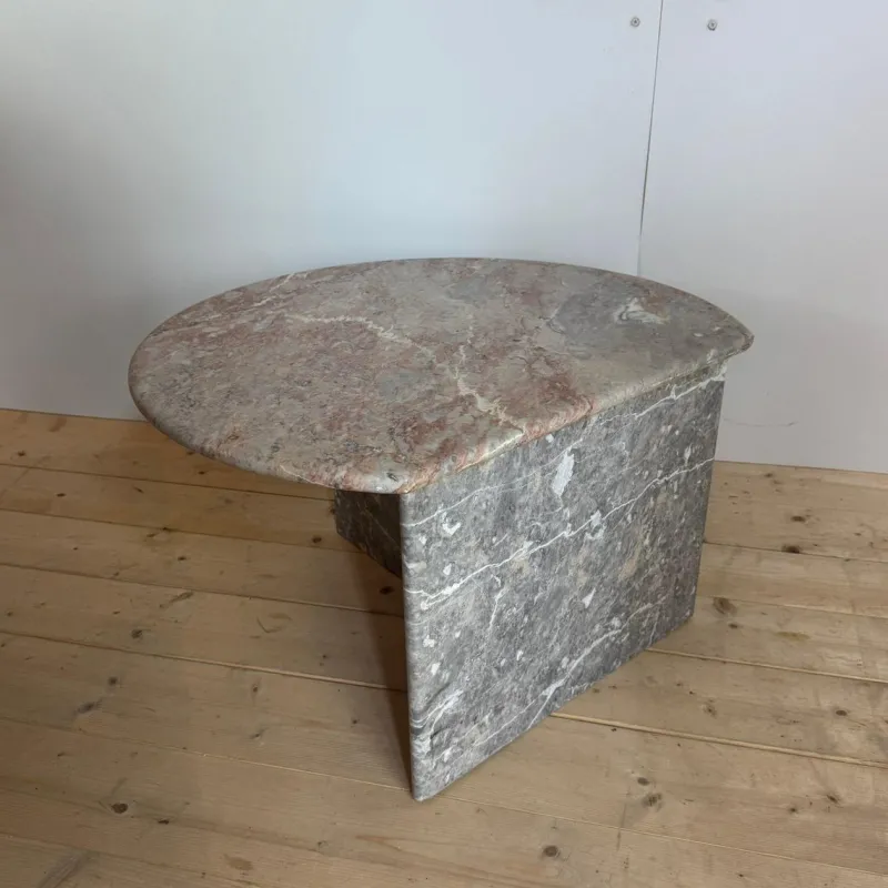 New Pamono Travertine Coffee Table, Denmark, 1960s