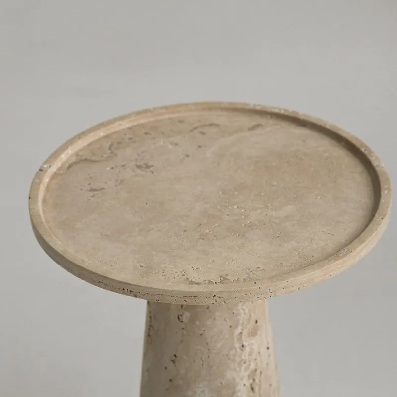 Hot Pamono Travertine Cone Side Table from Kiwano Concept