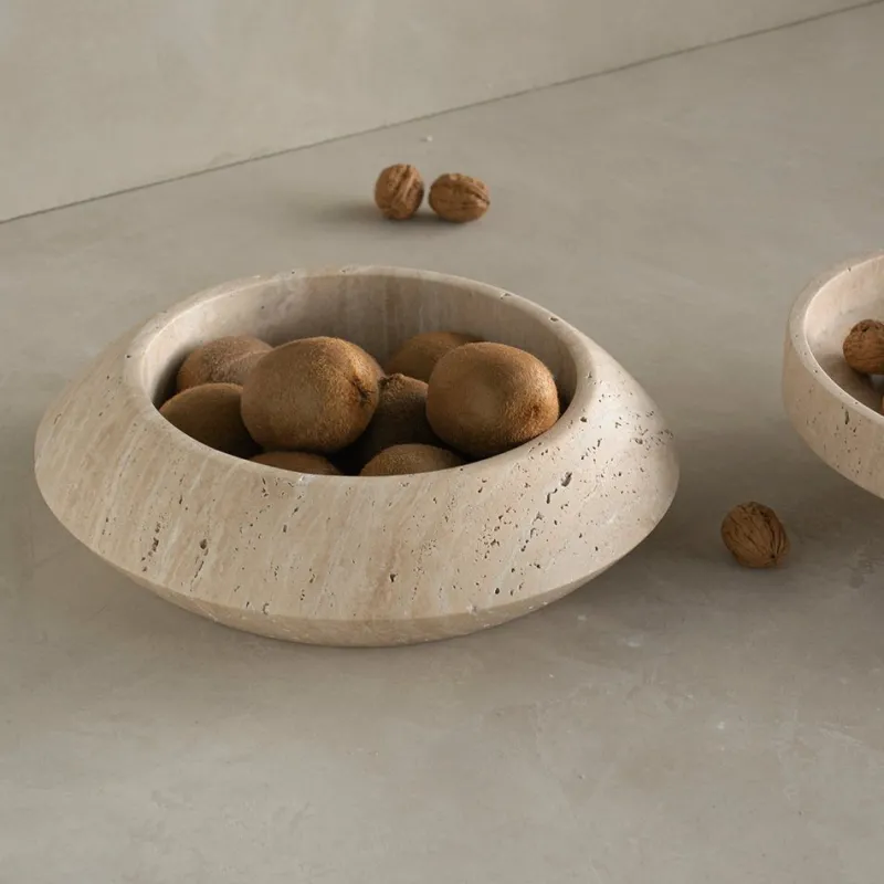 Pamono Travertine Eclipse Bowl from Kiwano Concept> Tabletop|Bowls