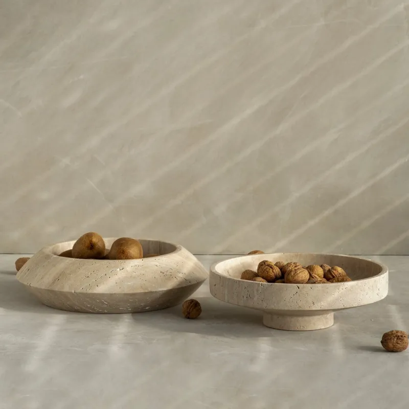 Pamono Travertine Eclipse Bowl from Kiwano Concept> Tabletop|Bowls