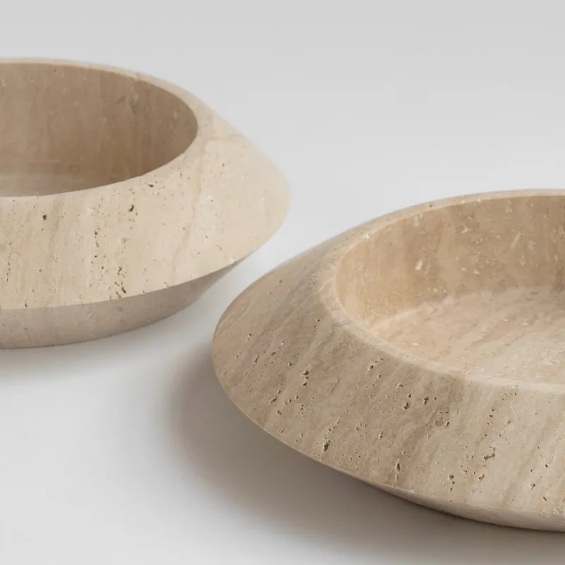 Pamono Travertine Eclipse Bowl from Kiwano Concept> Tabletop|Bowls