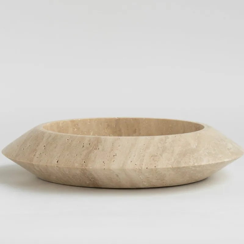 Pamono Travertine Eclipse Bowl from Kiwano Concept> Tabletop|Bowls