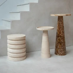 Pamono Travertine Layer Stool Side Table from Kiwano Concept><noscript><img width=