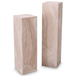 Pamono Travertine Marble Columns, Set of 2> Pedestals And Columns
