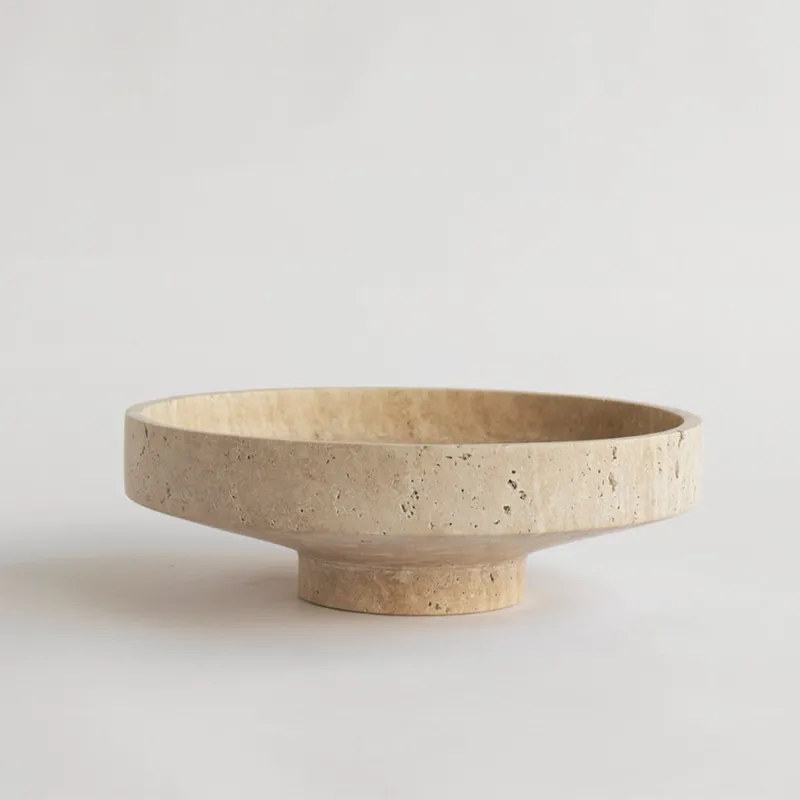 Clearance Pamono Travertine Narrow Bowl from Kiwano Concept