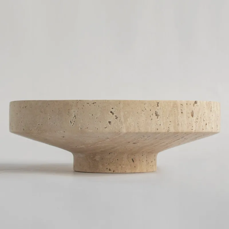 Clearance Pamono Travertine Narrow Bowl from Kiwano Concept
