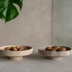 Clearance Pamono Travertine Narrow Bowl from Kiwano Concept