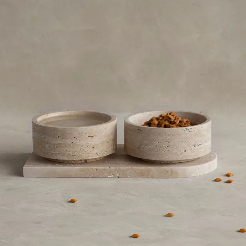 Pamono Travertine Pet Bowl from Kiwano Concept> Tabletop|Bowls