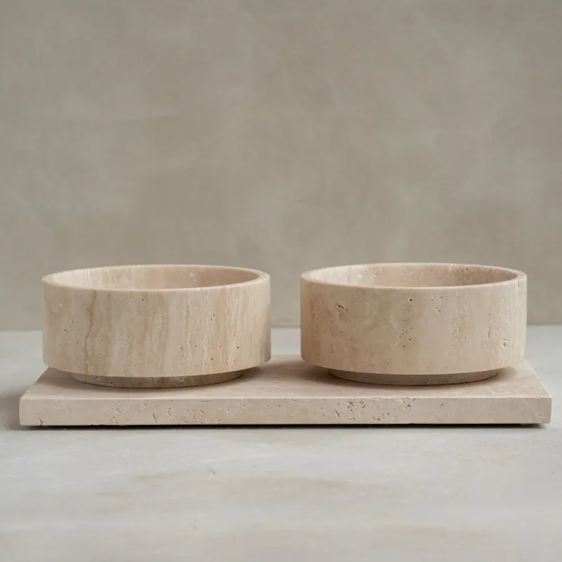 Pamono Travertine Pet Bowl from Kiwano Concept> Tabletop|Bowls