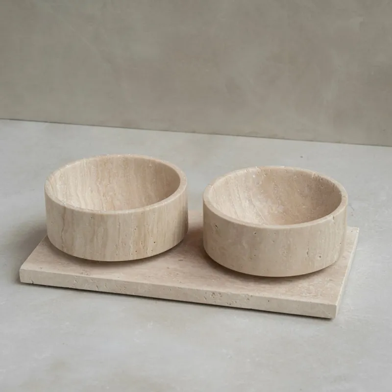 Pamono Travertine Pet Bowl from Kiwano Concept> Tabletop|Bowls
