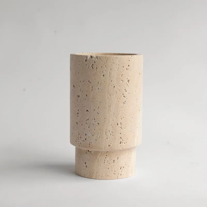 Pamono Travertine Vase or Wine Cooler from Kiwano Concept> Tabletop|Ice Buckets & Wine Coolers