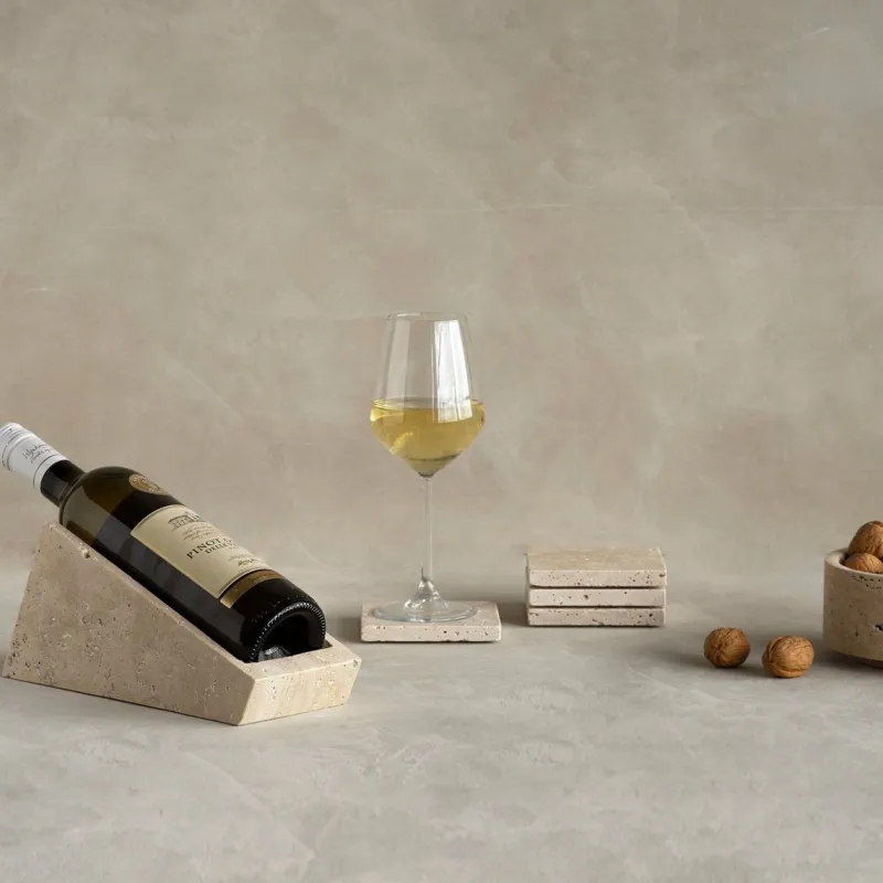 Pamono Travertine Wine Stand from Kiwano Concept> Tabletop|Ice Buckets & Wine Coolers