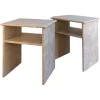 Pamono Travertino Al Verso Bedside Tables by Almarmo, Set of 2> Tables