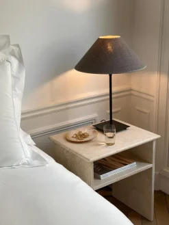 Pamono Travertino Al Verso Bedside Tables by Almarmo, Set of 2><noscript><img width=