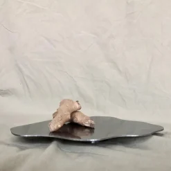 Pamono Tray in Sanded Stainless Steel by Esther De Vos> Tabletop|Trays
