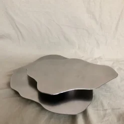 Pamono Tray in Sanded Stainless Steel by Esther De Vos><noscript><img width=