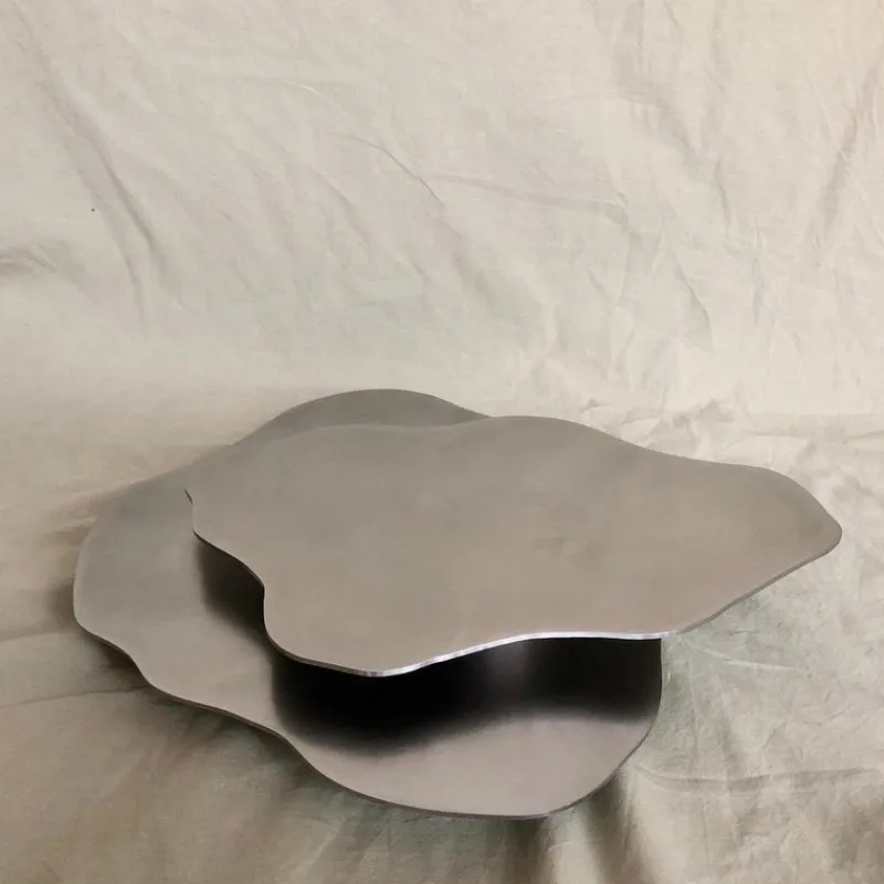 Pamono Tray in Sanded Stainless Steel by Esther De Vos> Tabletop|Trays