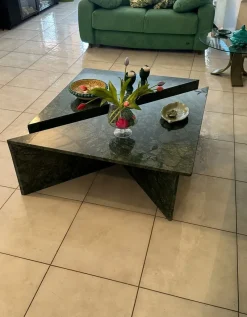 Pamono Triangle Marble Coffee Table in Real Marble by Andrea Grasso, Set of 2><noscript><img width=