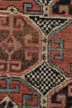 Discount Pamono Tribal Square Rug with Geometric Pattern and Medallion from R&K Principal Jahanshah Nazmiyal
