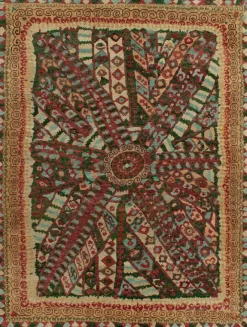 Clearance Pamono Tribal Style Rug in Geometric Pattern from R&K Principal Jahanshah Nazmiyal