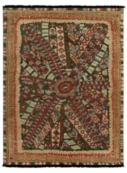 Clearance Pamono Tribal Style Rug in Geometric Pattern from R&K Principal Jahanshah Nazmiyal