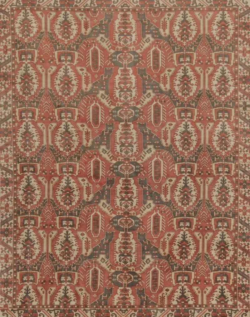 Pamono Tribal Style Rug with Geometric Patterns from R&K Principal Jahanshah Nazmiyal