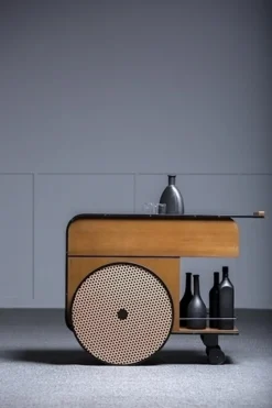 Pamono Trink Teak Bar Cart by Studio Caramel for Kann Design><noscript><img width=