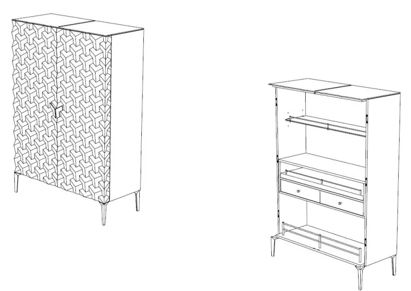 Best Pamono Triny Bar Cabinet