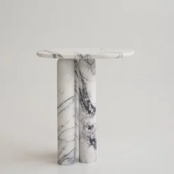 Sale Pamono Trio No. III Lilac Marble Side Table from Kiwano Concept