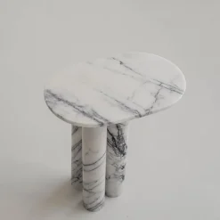 Sale Pamono Trio No. III Lilac Marble Side Table from Kiwano Concept