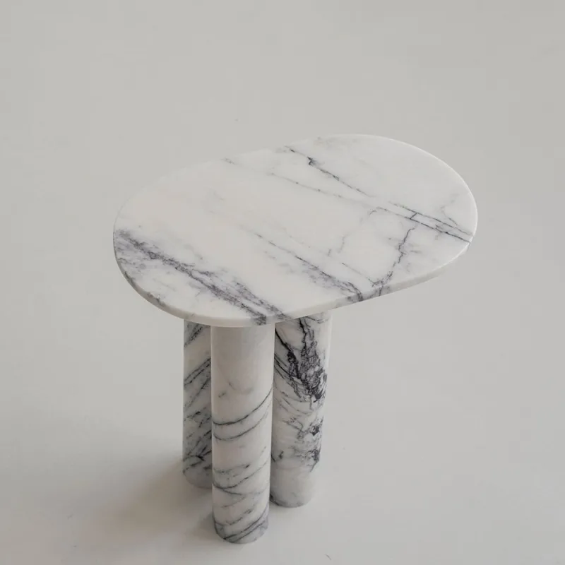 Sale Pamono Trio No. III Lilac Marble Side Table from Kiwano Concept