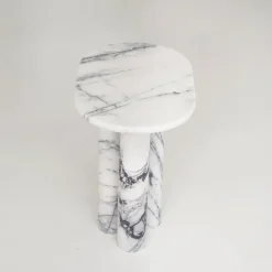 Sale Pamono Trio No. III Lilac Marble Side Table from Kiwano Concept