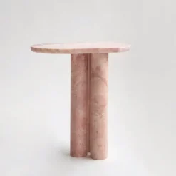 Pamono Trio No. III Pink Marble Side Table from Kiwano Concept><noscript><img width=