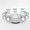 Discount Pamono Triple Studio Ceramic Candlestick by Leif and Lizzy Larsen, Denmark, 1970s