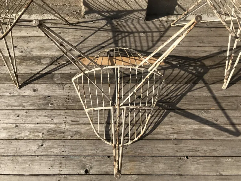 Pamono Tripod Iron Garden Chair, 1950s> Garden Seating
