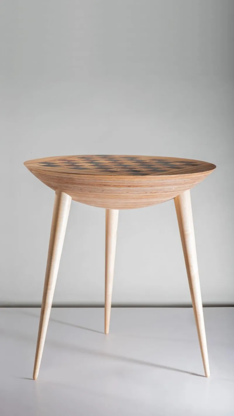 Pamono Trojan Chess Table from Futuro Studio, 2019, Set of 33> Game Tables