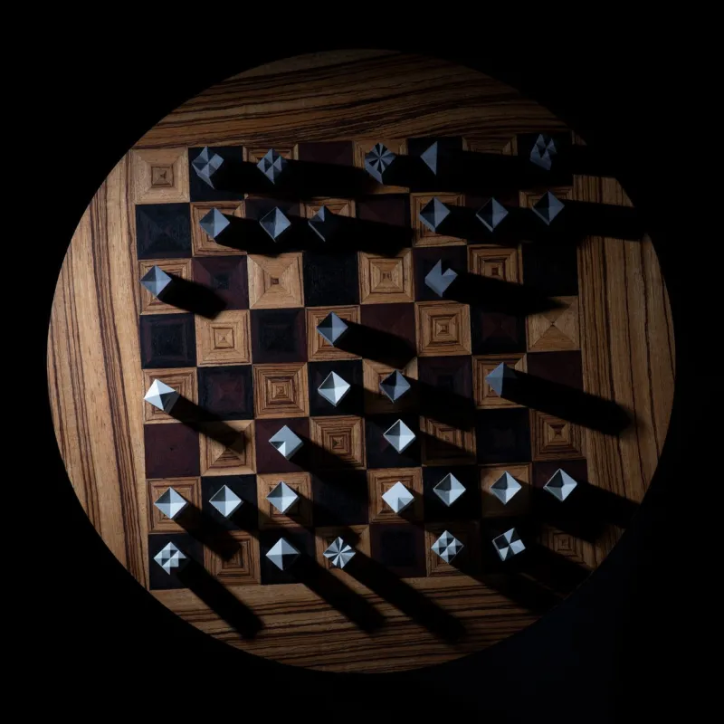Pamono Trojan Chess Table from Futuro Studio, 2019, Set of 33> Game Tables