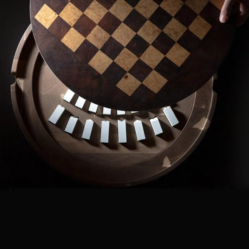 Pamono Trojan XXI Chess Set and Table from Futuro Studio, Set of 37> Game Tables